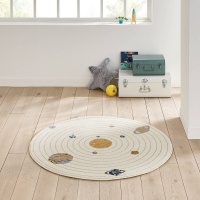 Ковер Детский круглый с узором планеты Galaxy diam 120 см разноцветный LA REDOUTE INTERIEURS  фото, kupilegko.ru